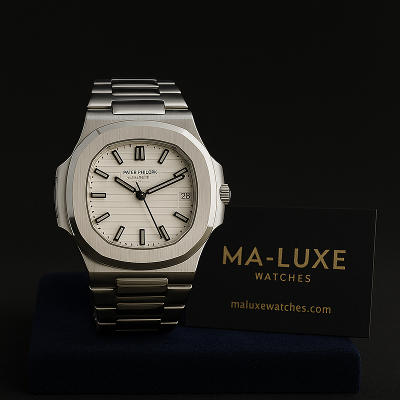 Patek Philippe Luxury Watch β White Dial with Silver Stainless Steel Strap | FREE GIFT BOX π