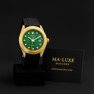 Rolex Datejust 41mm – Stainless Steel Diamond Dial with Matte Black Rubber Strap (FREE GIFT BOX 🎁)